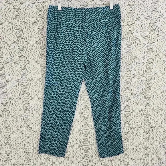 Loft Marisa Polka Dot 100% Linen Women's Dress Pants 4 - Picture 2 of 9